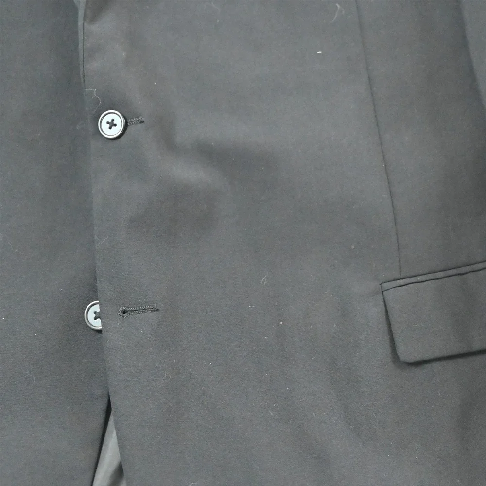 CM Gold Series 60R Solid Black Wool Mens Blazer Suit Jacket‎ Sport Coat